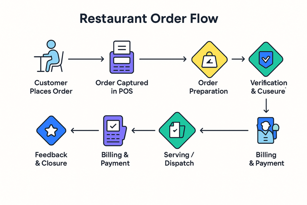 Digital KDS showing real-time improve Restaurant Order Flow